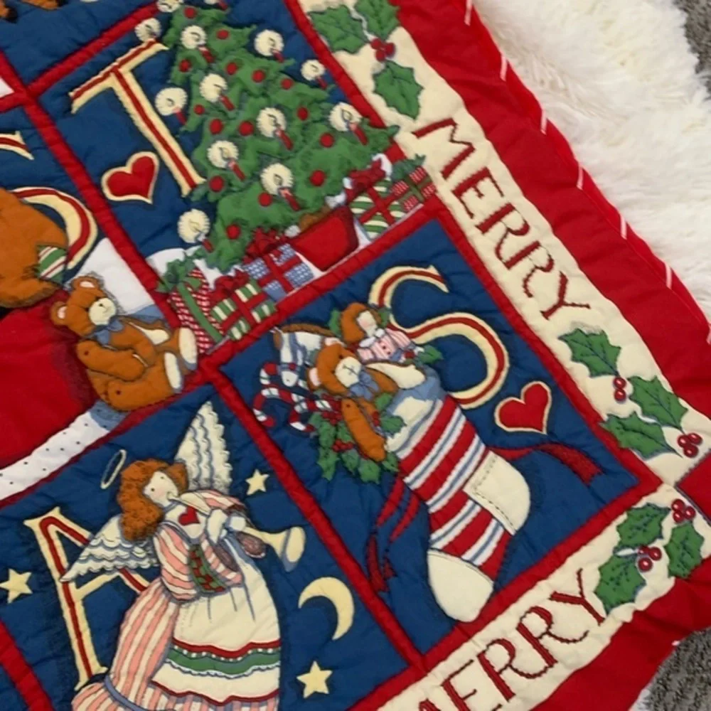 Old Time Merry Merry Christmas Theme‎ Hanging Banner 37x32 Fabric